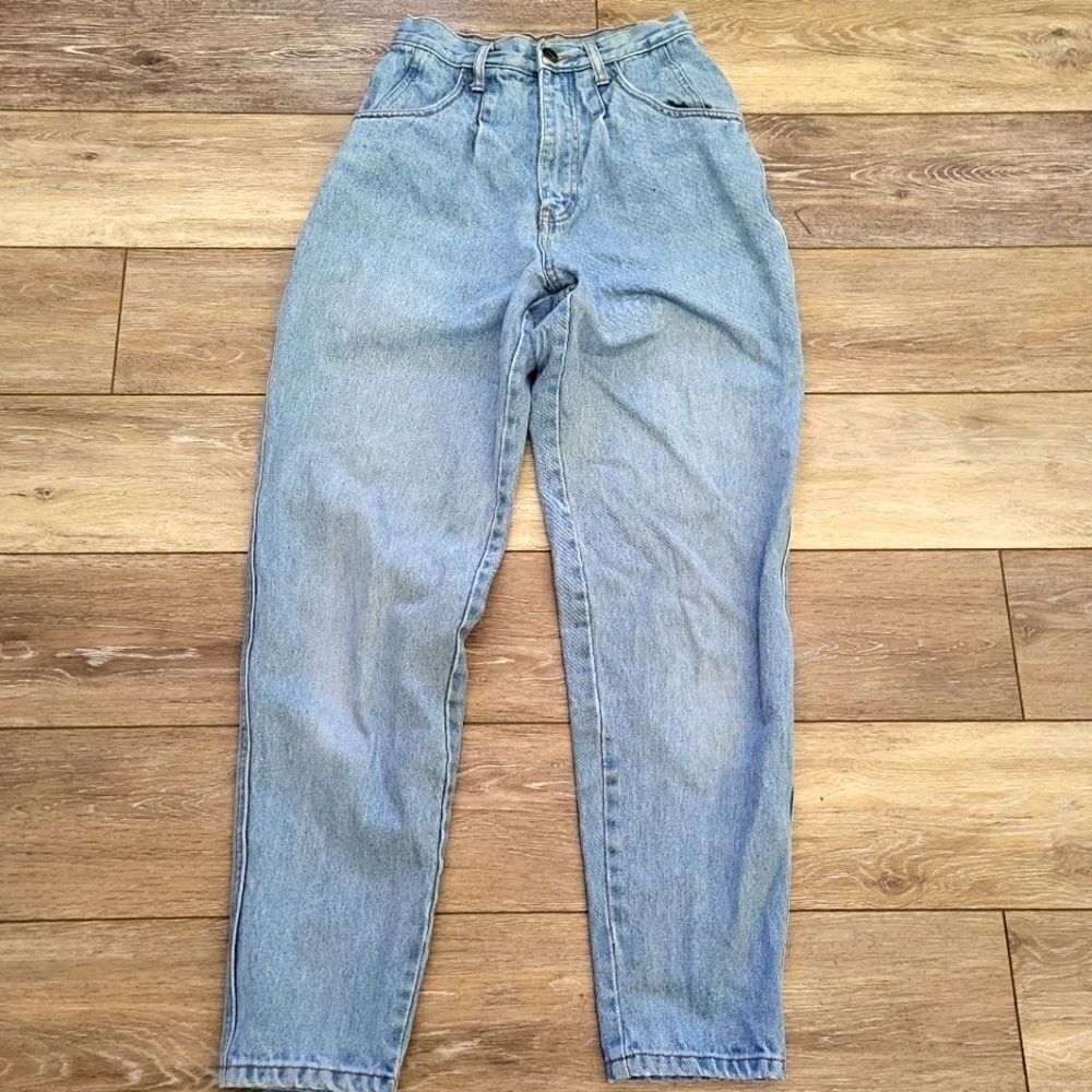 Vintage 100% cotton RIO Jeans size xs light blue mom jean
